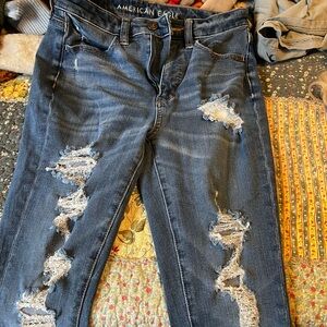American Eagle Outfitters Ripped Denim Jeans